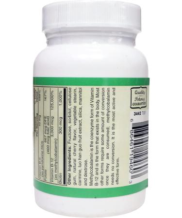 Methyl B-12 3 000mcg w/Folic Acid Biotin and B-6 Lozenges (100 Lozenges) 100 Count (Pack of 1) - Buy Online on GoSupps.com