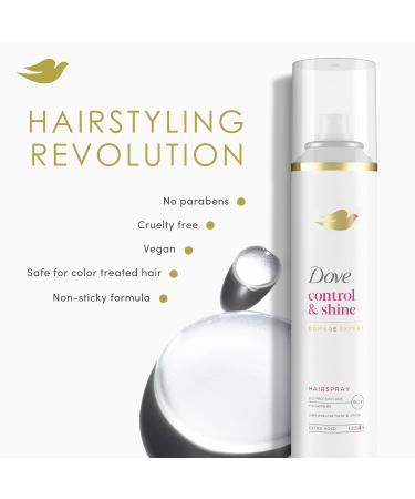 Dove Extra Hold Styling Hairspray Control & Shine for Long-Lasting Hold & Shine Provides 24H Natural Hold & Shine 7 oz 7 Ounce (Pack of 1) - Buy Online on GoSupps.com