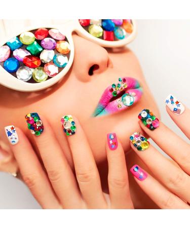 Patriotic Nail Art Set: 4th of July Stickers, Memorial Day Glitter, American Flag Decals - Buy Online on GoSupps.com