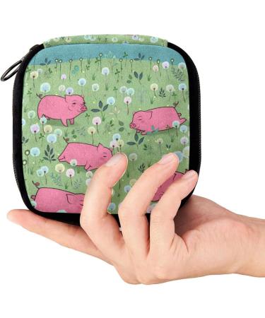Period Bag Sanitary Napkin Storage Holder - Pig Pink Color - Buy Online on GoSupps.com