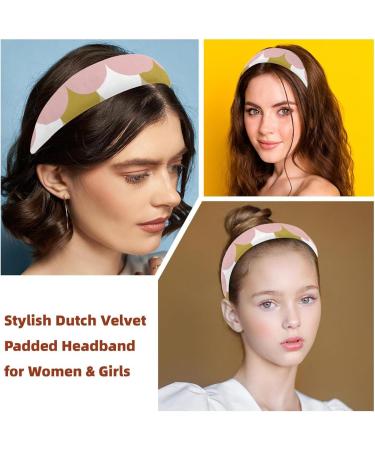 Headbands Women Hair Head Bands 2 Pieces Wide Top Turban Velvet Hair Bands Elastic Headband Rose Gold Mermaid Tail Pattern Fashion Head Wrap 2 Size Multi-colored 4 - Buy Online on GoSupps.com