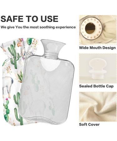 Buy Watercolor Heat Bottle - Cactus & Alpaca Design - 2L Hot Water Bottle for Pain Relief & Cramps - International Shipping Available - Buy Online on GoSupps.com