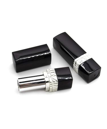 10 Pack Black Empty Lipstick Tubes DIY Lip Balm Containers - Square Tube with Lid Cap - Style B - Buy Online on GoSupps.com