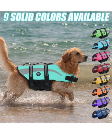 Emust Dog Life Vest - Turquoise XL | Lightweight & Durable Swimming Jacket for Small Medium & Large Dogs - Perfect for Boats & Water Activities - Buy Online on GoSupps.com