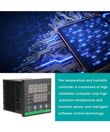 Temperature and Humidity Controller 3A 250VAC - LED Digital Display Sensor for Grain Depot Control (72x72mm) | International Shipping Available - Buy Online on GoSupps.com