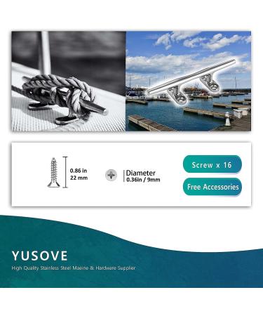 YUSOVE 5 Inch 316 Stainless Steel Boat Cleats - Pack of 4 | Marine Mooring Accessories - Buy Online on GoSupps.com