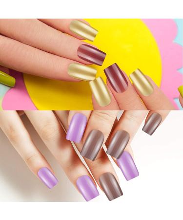 Maitys 1128 Piece Square Press On Nails Kit - Glossy Medium False Nail Set for Women (Multi Color) - Buy Online on GoSupps.com