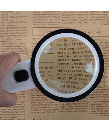 Magnifying Glasses Vision aids 20x Handheld Magnifying Glass 12 Led Light Reading and Uv Light 4inches Illuminated Magnifier- for Reading Inspection Exploring Hobbies and More-White Stationery Office - Buy Online on GoSupps.com