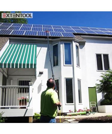Photovoltaic Panel Cleaning Brush Window Cleaning Pole Water Fed Brush Extension Pole Roof Glass Cleaning Brush Commercial Cleaning Tools (Color : 12ft) - Buy Online on GoSupps.com