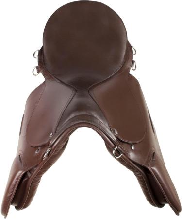 SHOWMEN CRAFT Beginner's Leather Saddle for English Horses | Size 10-18 | Includes Reins Girth Stirrups & Irons - International Shipping Available - Buy Online on GoSupps.com