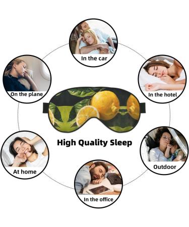Lemon Fruit Print Double-Sided Eye Mask | Soft Light Blocking Sleep Enhancer | International Shipping Available - Buy Online on GoSupps.com