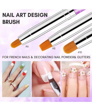 Makartt 7-Part Nail Art Brush Set | Multi-Functional UV Gel & Poly Extension Brushes | DIY Nail Design Tools - Buy Online on GoSupps.com