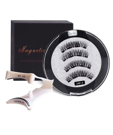 Magnetic Eyelashes Magnetic False Eyelash Set with Clip Natural Looking Magnetic Eyelashes Magnetic Eyelashes without Glue or Eyeliner Reusable Waterproof Natural Looking Magnetic Eyelashes