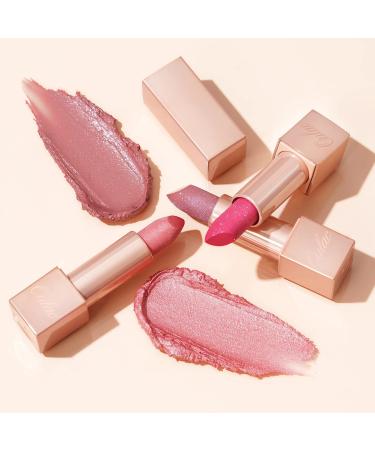 Oulac Coral Red Shimmer Lipstick - Hydrating Moisture Tinted Lip Balm with Glitter, Shea Butter Infused Vegan Formula for Smooth & Nourished Lips - Gluten-Free (PG04) Sunrise - Buy Online on GoSupps.com