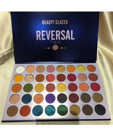 Beauty Glazed Reversal Planet 40-Color Eyeshadow Palette | Waterproof High Pigment Matte & Glitter | Diamond Rainbow Makeup Kit - Buy Online on GoSupps.com