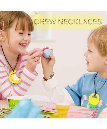 Sensory Chew Necklace for Autism, Teething, Anxiety - Yellow Silicone Chewy Teether for Kids Boys with Adjustable Buckle - Oral Motor Chewing Pendant for ADHD Relief - Buy Online on GoSupps.com