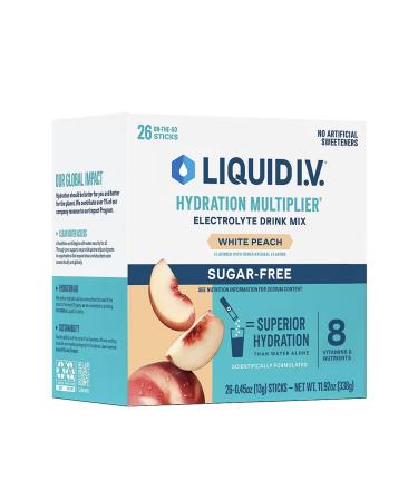 Liquid I.V. Sugarfree Hydration Multiplier White Peach - 26 Sticks (1)