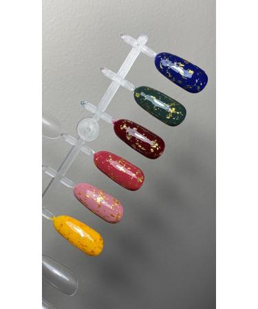 Bluesky Golden Flake No Wipe Top Coat 10ml GLT01 Gold Leaf Gel Nail Polish for 21 Day Manicure Professional Salon& Home Use Requires Curing Under LED UV Nail Lamp - Buy Online on GoSupps.com