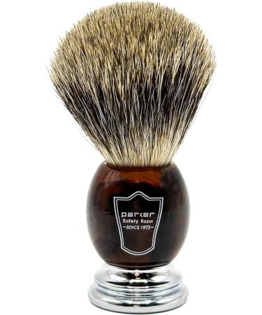 Buy Parker Safety Razor Badger Bristle Shaving Brush with Faux Horn Handle & Stand - International Shipping Available - Buy Online on GoSupps.com