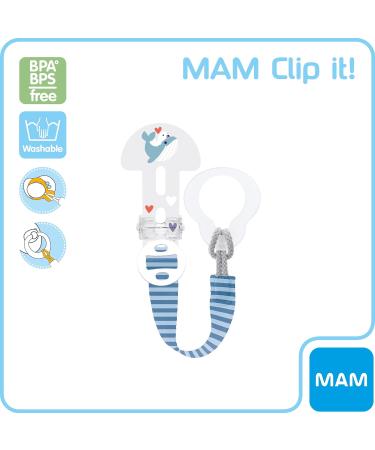 MAM Soother Clip in Dark Blue | Fits All MAM Soothers | Baby Essential | 1 Count - Buy Online on GoSupps.com