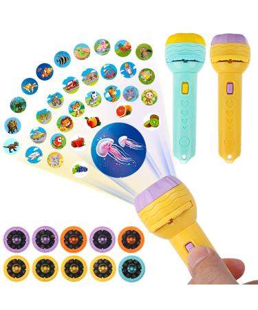 Flashlights Projector for children 2 PCs projector flashlight children projector flashlight children's projectors with 80 pictures child good night toys 2PCs - Buy Online on GoSupps.com