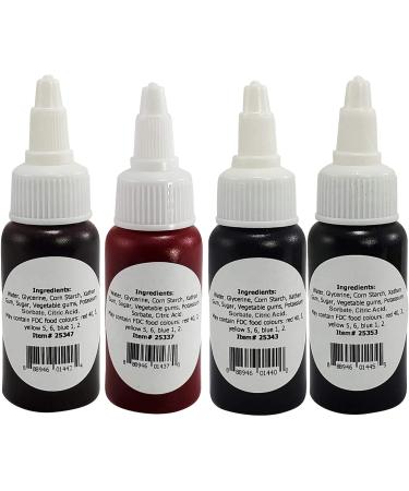 McCall's Liquid Gel Food Colour Kit - 1 oz Orange Pink Purple Brown - Buy Online on GoSupps.com