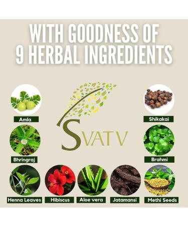 SVATV Henna Colour with Indigo & Hair Protein - Natural Hair Dye with 9 Herbs | 227g Henna Mehndi for Soft & Shiny Hair | Men & Women's Hair Colour - Buy Online on GoSupps.com