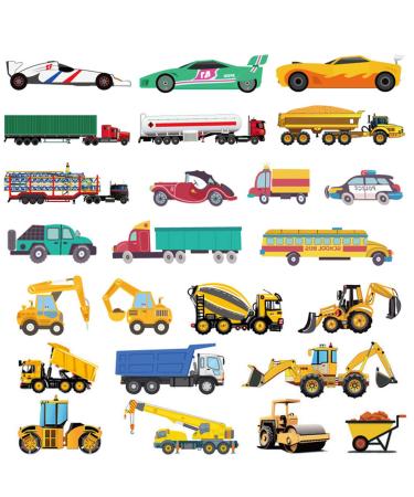 Ooopsiun Cars and Trucks Temporary Tattoos for Boys - 100 Tattoos  Cars Construction Decorations Supplies Favors for Kids Boys