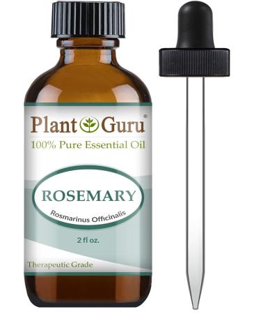 Rosemary Essential Oil 2 oz 100% Pure Undiluted Therapeutic Grade for Aromatherapy Diffuser Stimulates Hair Growth and Dandruff Control.