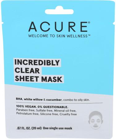 Acure Incredibly Clear Sheet Mask 0.67 FZ