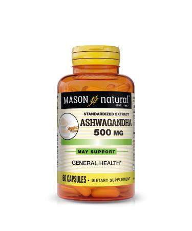 Mason Natural Ashwagandha Standardized Extract 500 mg 60 Capsules
