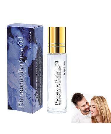 Roll-On Pheromone Perfume for Women Travel Perfume Long-Lasting Pheromone-Infused Essential Oil Cologne for Women Men Enhance Charm & Confidence (A)