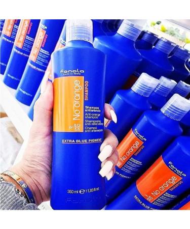 Fanola No Orange Shampoo 350 ml - Pack of 2 (11.83 Fl Oz each) - Anti-Orange Toning Shampoo - Buy Online on GoSupps.com