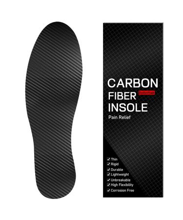 BOBOWALK Carbon Fiber Insole for Broken Toe  Turf Toe  Foot Fracture  Arthritis  Hallux Rigidus Limitus  Morton s  Rigid Insert for Pain Relief Injury Recovery Alternative to Post Op Shoe 245 mm 1 PC 9.65/245MM W's 8.5-...
