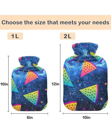 Shop Naanle 2L Abstract Rainbow Watermelon Hot Water Bottle - Pain Relief & Heat Therapy for Bed Hand & Foot - Buy Online on GoSupps.com