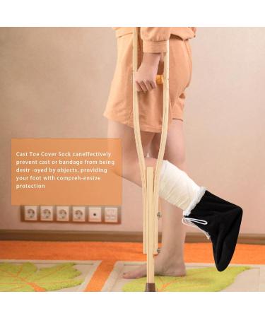 2pcs Cast Sock Over Leg Cast Toe Protector - Adjustable Drawstring Foot Warmer for Ankle, Leg, and Foot Casts - Men Women - Buy Online on GoSupps.com