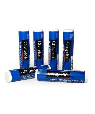 Moisturizing Lip Balm SPF 15 6 Pack Lip Balm Sticks Hydrating & Protective Formula Moisture (SPF-15) 1 Count (Pack of 6)