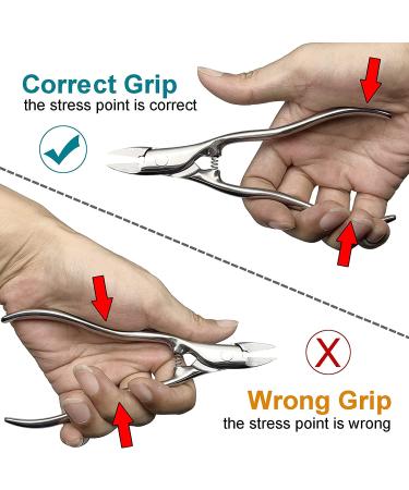 VOGARB 5pcs Large Nail Clippers Set - Professional Podiatrist Pedicure Tool for Thick/Ingrown Nails - Long Handle Trimmer for Seniors - Heavy Duty Wide Opening Cutter - Buy Online on GoSupps.com