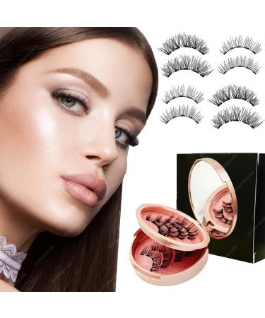 Shop 3D Magnetic Eyelashes Kit - No Glue Reusable & Lightweight | Natural Look Extensions with Applicator Tweezers - Buy Online on GoSupps.com