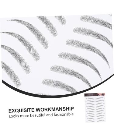 SKISUNO 12 Sheets Waterproof Eyebrow Stickers Black Stickers Makeup Brow Sticker Temporary Brow Tattoos Hair 1 count (Pack of 1) Black - Buy Online on GoSupps.com