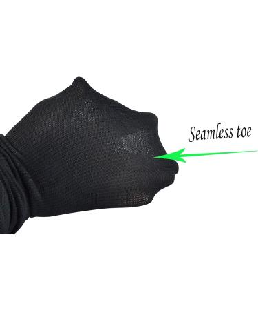 Yomandamor Men's Over the Calf Diabetic Dress Socks - Size 13-15, 4 Pairs, Black - Buy Online on GoSupps.com