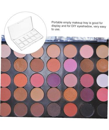 PLAFOPE Transparent Refillable Eyeshadow Palette with Secure Closure Multifunctional Makeup Organizer for Eyeshadow Lipstick Blush Contour Suitable for DIY Creations - Buy Online on GoSupps.com