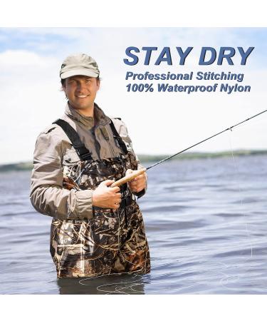 Night Cat Waterproof Chest Wader with Boots Belt - Camo Nylon PVC Wader for Men Women (US Men 6 / Women 7) - Buy Online on GoSupps.com