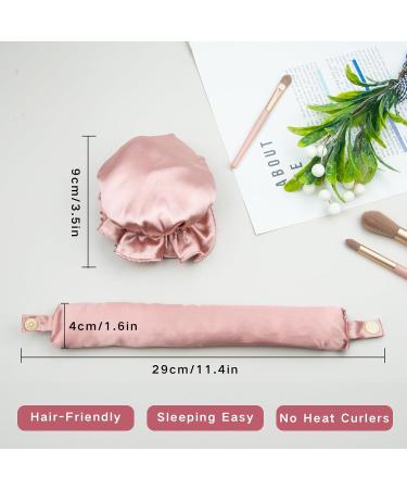 Shop Heatless Curls with Our Satin Locken Blacker Overnight Curler Set - No Heat Hair Rollers in Pink | International Shipping Available - Buy Online on GoSupps.com
