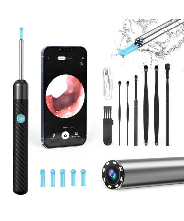 Ear Wax Removal Kit Hpavxlr 1080P Wireless Ear Remover with Camera 3.5mm Ear Endoscope WiFi Otoscope with App Control 6 Visible LEDs IP67 Waterproof Suitable for iOS Android Adults Kids Pets X6-b