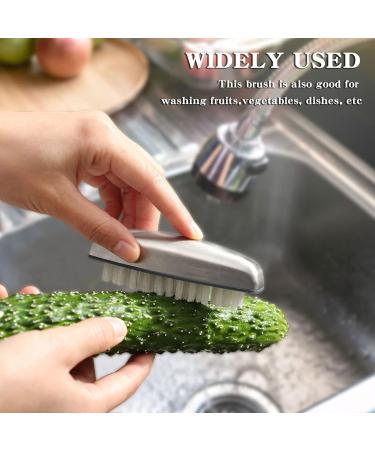 Beomeen 2-Pack Stainless Steel Nail Brushes - Non-Slip Fingernail & Toenail Cleaner for Pedicure Kitchen & Mechanics - Buy Online on GoSupps.com
