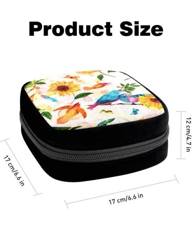 GIAPB Period Bag - Bird and Sunflower Design Sanitary Napkin Holder and Makeup Pouch, Color1679 - Buy Online on GoSupps.com
