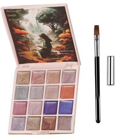  Ziennhu Solid Gel Nail Polish Palette | Cream Finish Manicure Set | Mud Pudding Gel Collection | Compact Long-Lasting Color | Smooth Texture Nail Art Kit | Out - Buy Online on GoSupps.com