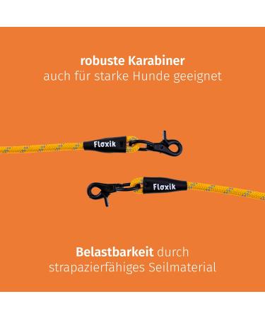 Floxic Premium Kleine Dog | 3M Adjustable Hundeleine f r kleine & mittelgro e Hunde - Robuste & Stylische Touline in Grau oder Orange - 8mm - Buy Online on GoSupps.com