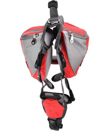 Dog Saddle Bag - Waterproof Reflective Hound Backpack for Small to Large Dogs (Red M) | Breathable Nylon - Buy Online on GoSupps.com